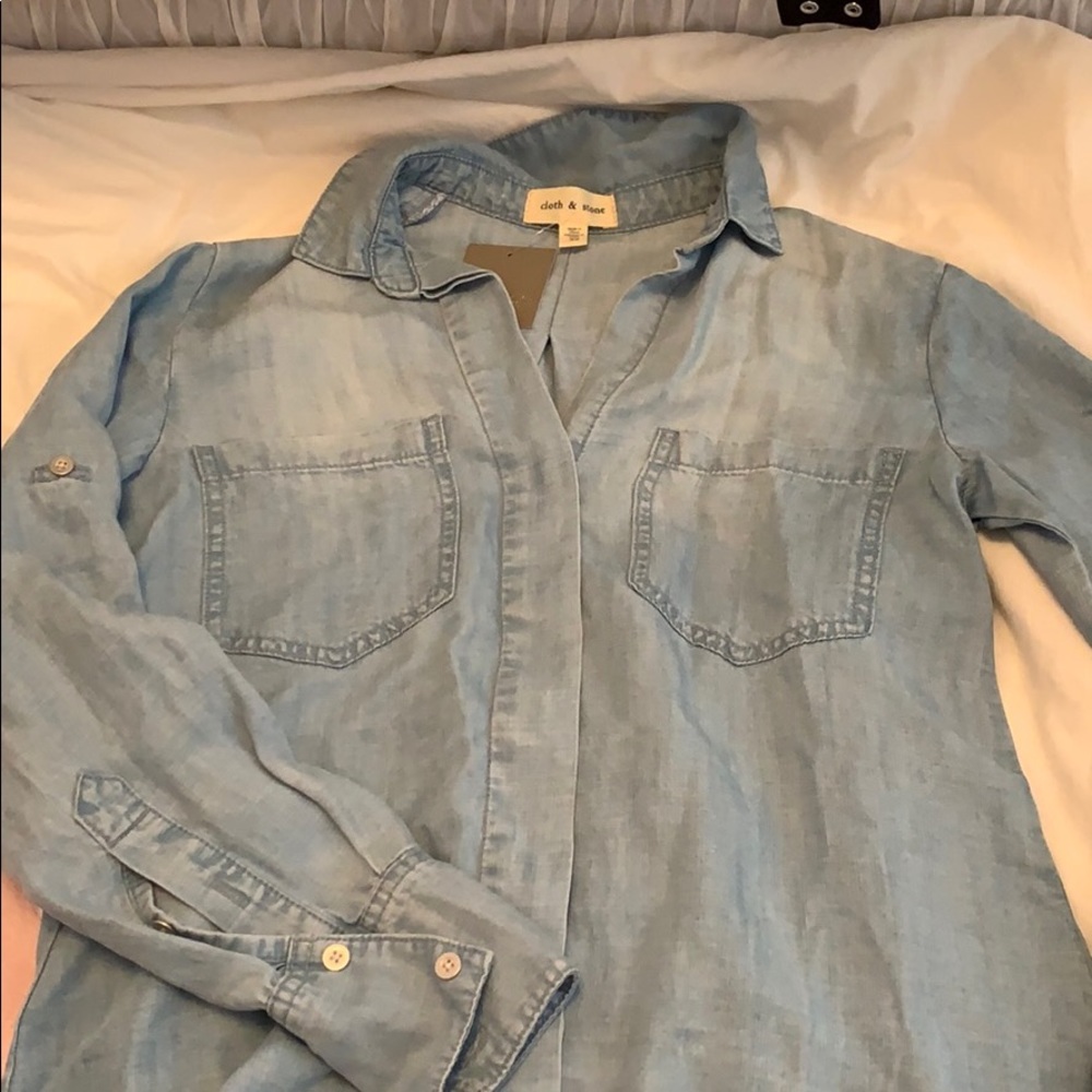 Denim blouse new with tags